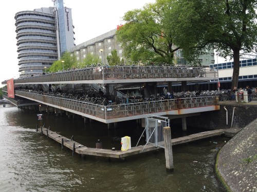 Bike parking garage in Paris.