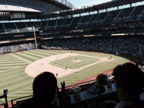 Safeco Field on a sunny day.